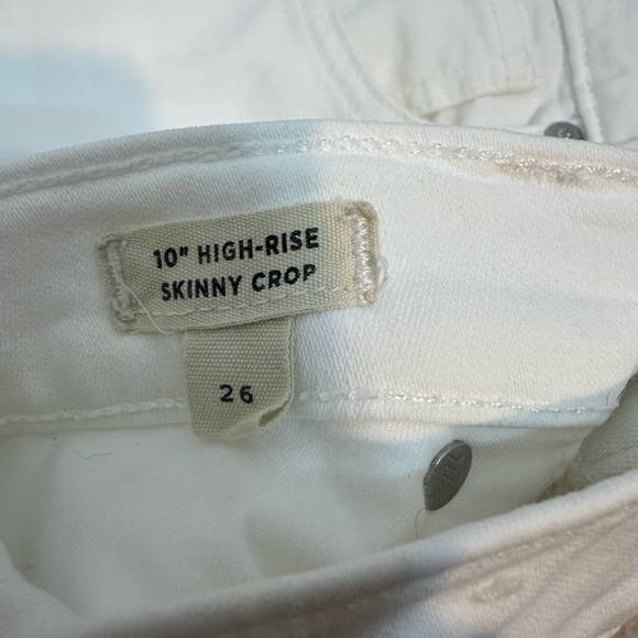 Madewell 10" High-Rise Skinny Jeans Pure White: Step-Hem Edition Summer Pants 26 - Picture 10 of 14